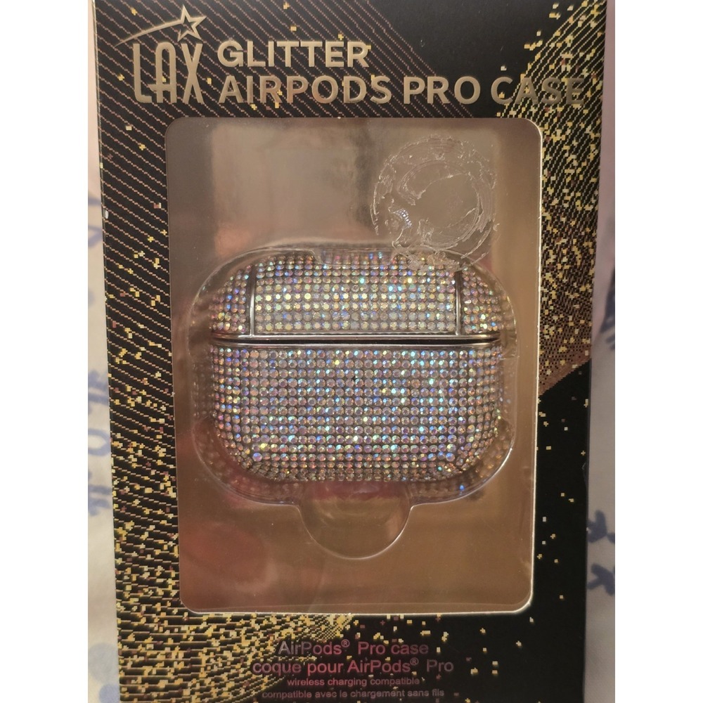 LAX Glitter AirPods Pro Case Bling Rhinestone Protective Cover‎ NIB